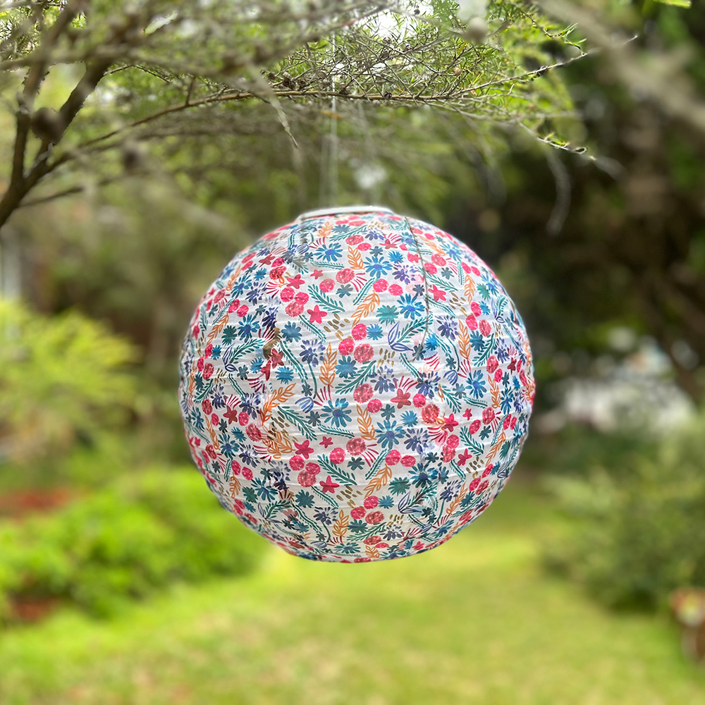 Floral Burst Solar Hanging Lantern (30cm) | Solar Lighting