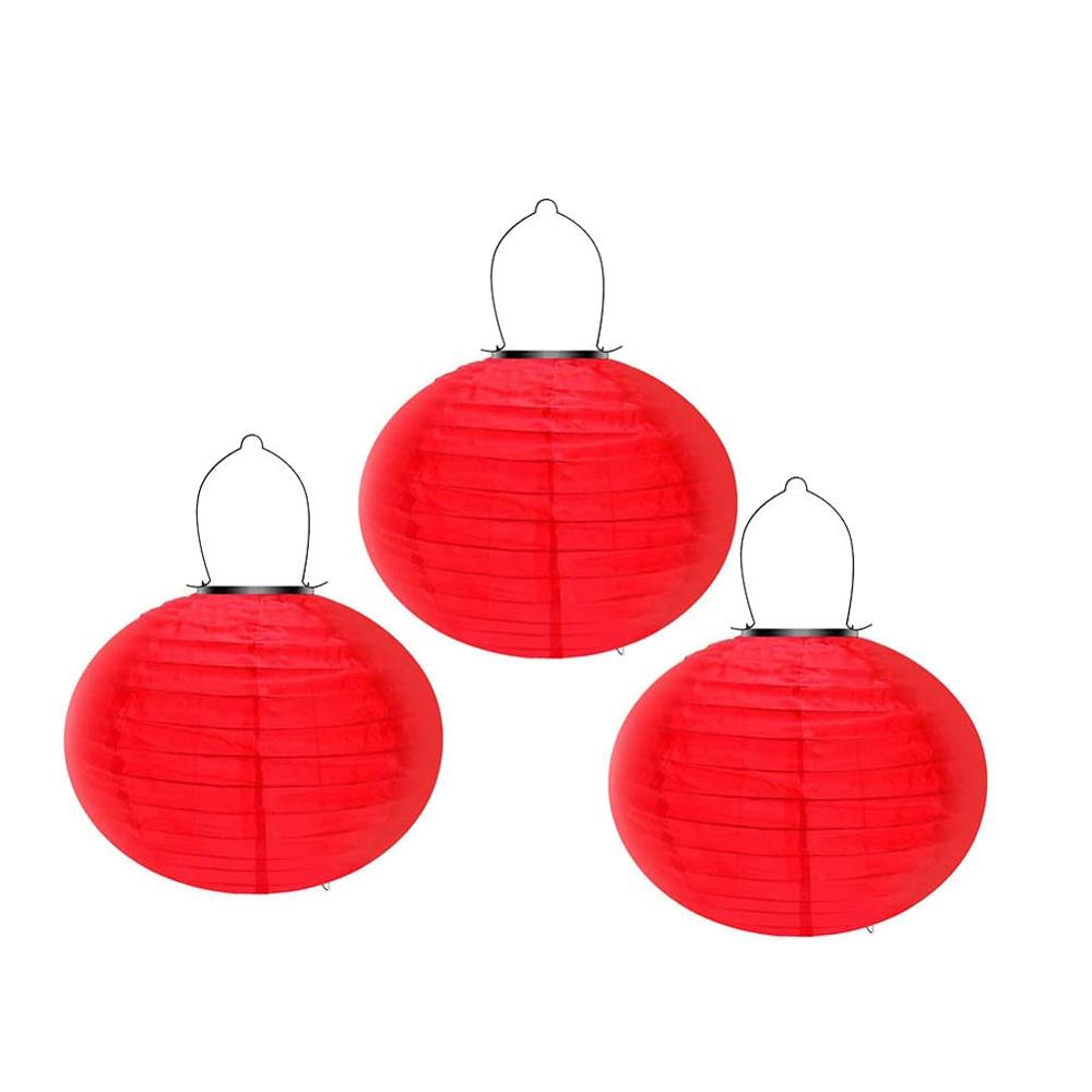 3 X Solar Hanging Lanterns (30cm) | Solar Lights & Lanterns